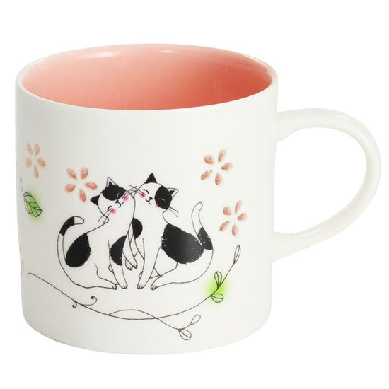 Hotarubori Mug Cup Flower and Cat Openwork (23065)