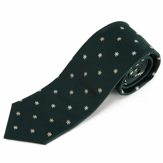 Necktie Nishijin silk, snowflake pattern - 01. Innocence Made in Japan