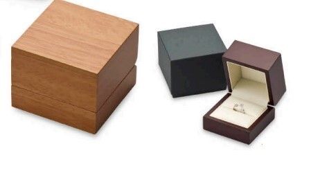 Wooden ring case, natural wooden material, 12 pieces CA-950-R