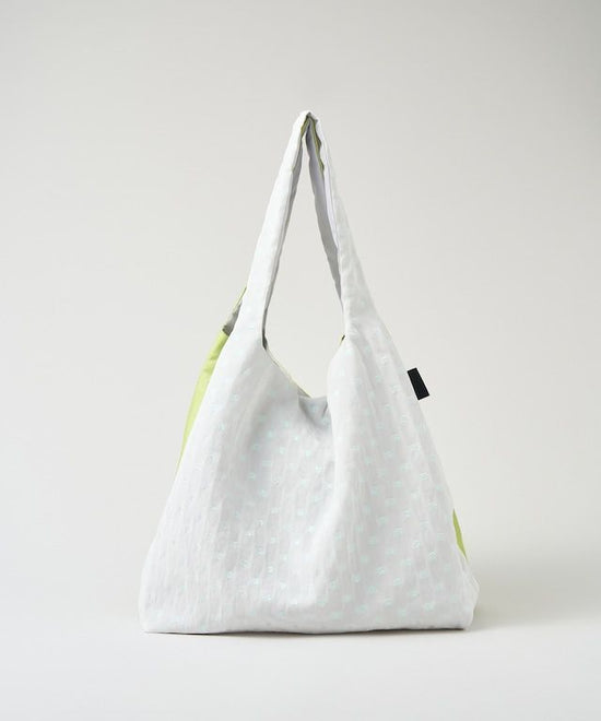 TWINS bag / aurora dots × lime glitter / L