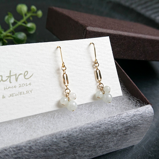 Jade Pierced earrings maru