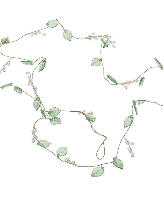 Glass beads leaf garland M34-2573