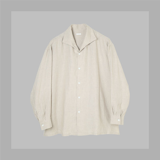 SOWBOW SHIRT -A (Wide Fit) FRENCH LINEN NATURAL