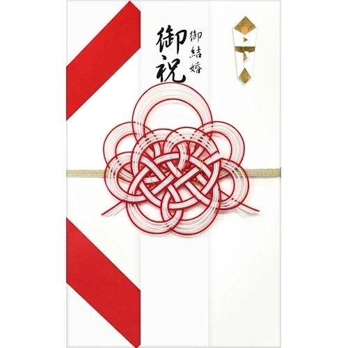 Furukawa Shiko Mino Washi Shugi-bukuro Ceremonial Envelope – Floral Red (Large)
