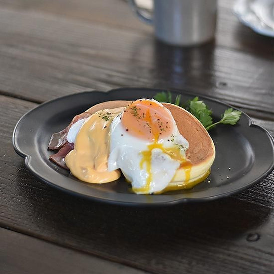 DEPRE Black Oval Plate, L, Black type, Western tableware, shaped plate, made in Japan, Minoyaki