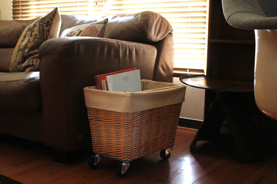 WILLOW LAUNDRY BASKET with CASTER 28L