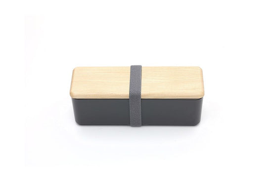 BENTO STORE Bento Box with Wood Lid, Slim, Stopper Wood 400ml