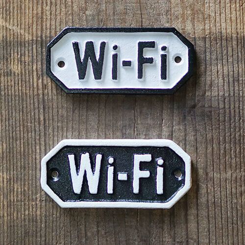 63571 [POSH MADE] sign plate Wi-Fi white