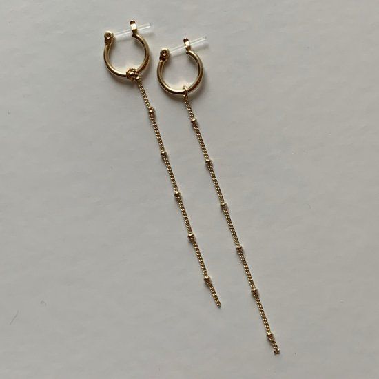 Hoop Chain Pierced Earrings