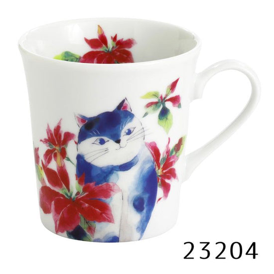 Hidamari Neko Mug Cup (Poinsettia / Rape Flower)