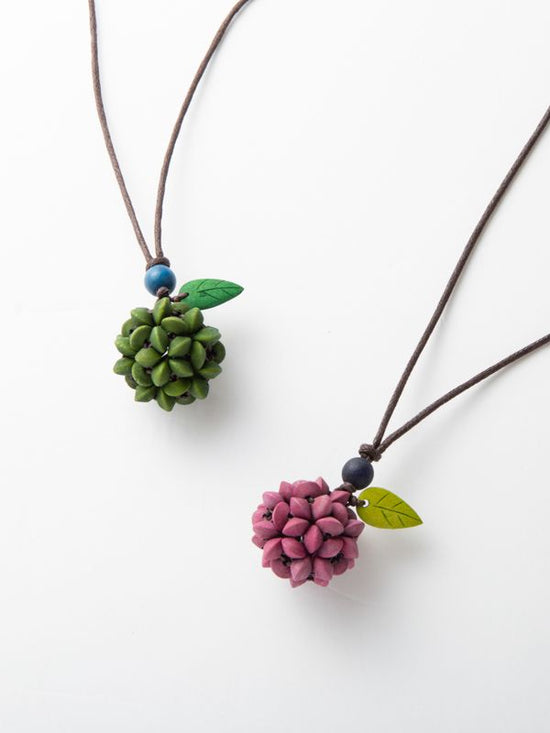 Wood fruit necklace (3 colors)