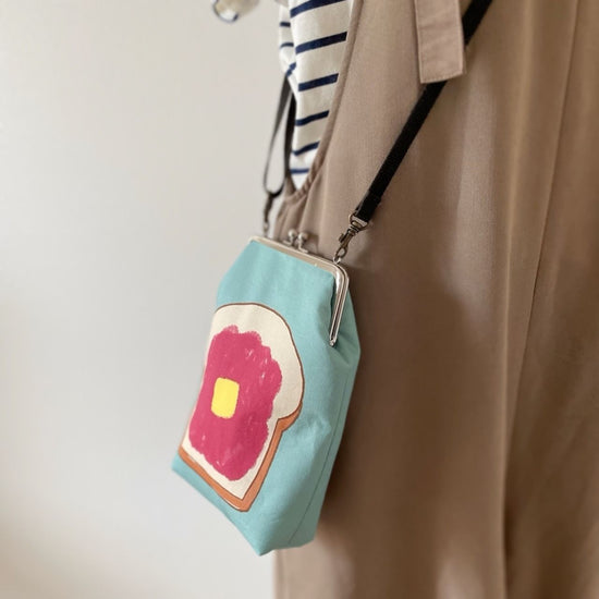 [Free personalized] Dense Jam Toast Coin Purse Phone Shoulder ¥4,400