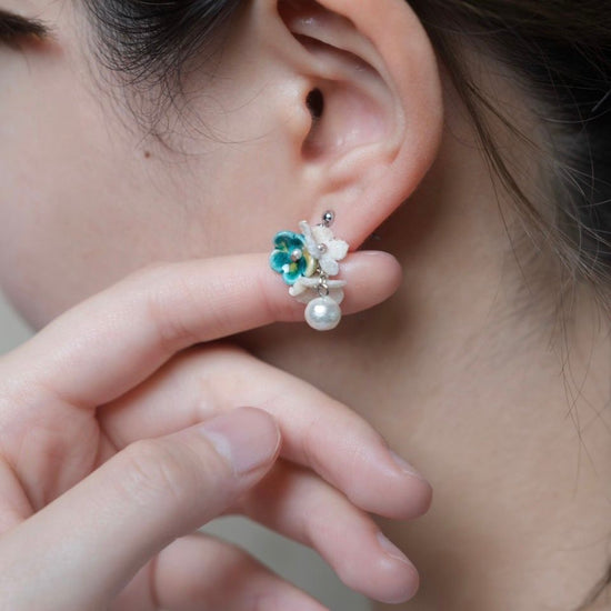 [Kutani Hana] Pearl Clip-on earrings (cream)