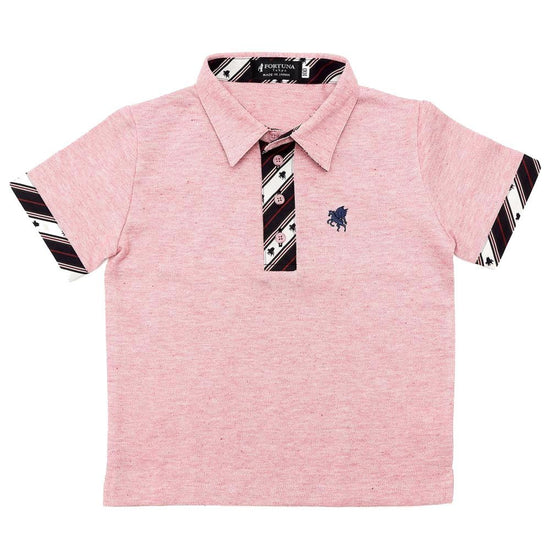 Baby / child polo shirt, short sleeves - 13. Miracle Pegasus Pattern Organic Cotton (Pink & Blue) [Birth Gift].