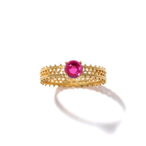 Sulanga ring: pink tourmaline