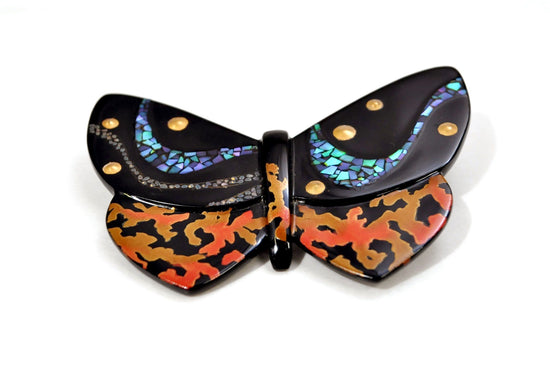 Lacquer Ware: Lacquer Brooch Butterfly by Takaya Nakamura, Kashoan, SR-216C