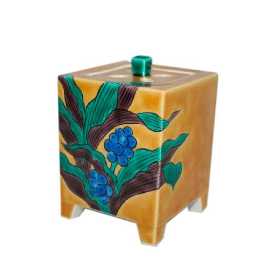 [Eisyou] Incense burner with fountain blue design on a corner