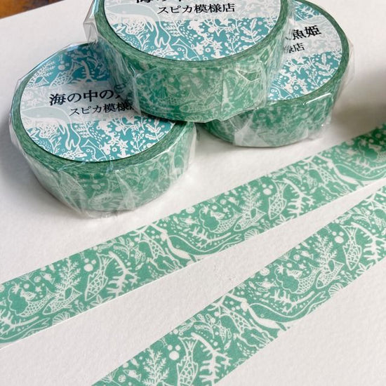Mermaid in the sea / Spica pattern store 15mm x 10m masking tape