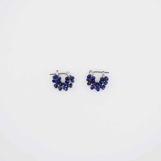 코랄 라피스라줄리 피어싱 귀걸이