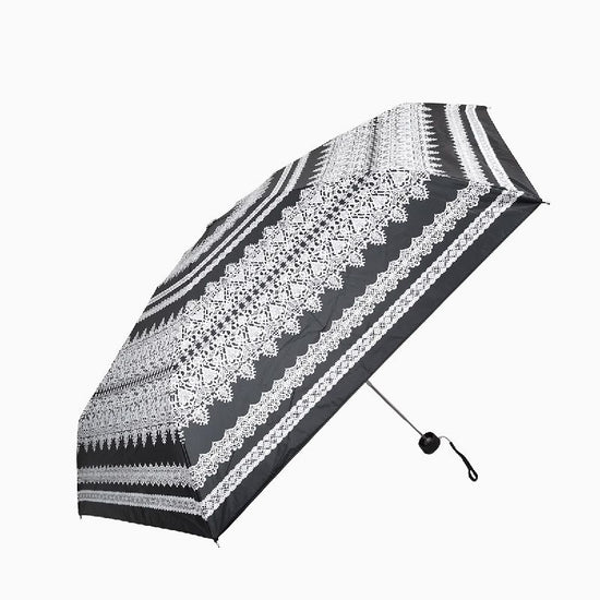 Pocket Brella Ultra-Small 5-Tiered Micro Lace Print Umbrella with Black Coated Lining
