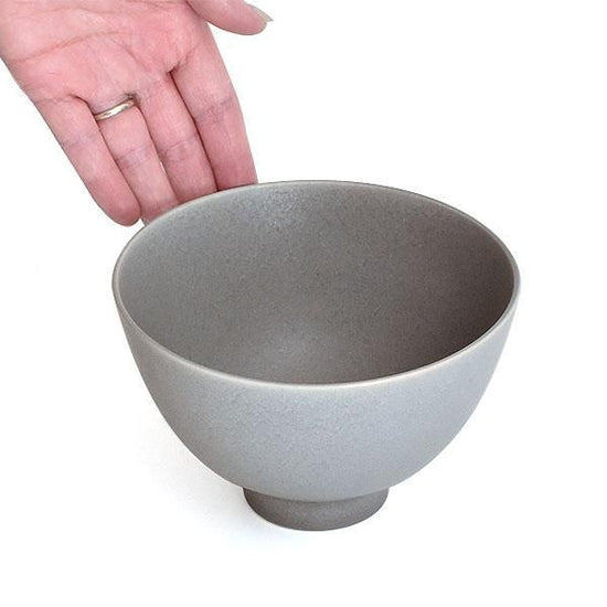 Cuisine Gray Matte Bowl M Grayish Western Tableware Round Bowl Tea Bowl Made in Japan Minoyaki Fashionable Modern