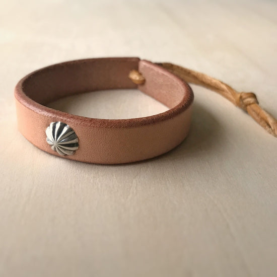 Leather Bracelet with Apollo Concho [Made to Order]
