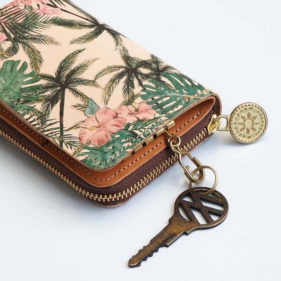 Key Wallet [ Mini Wallet + Key Case ] (Palm) Cowhide All Leather Compact