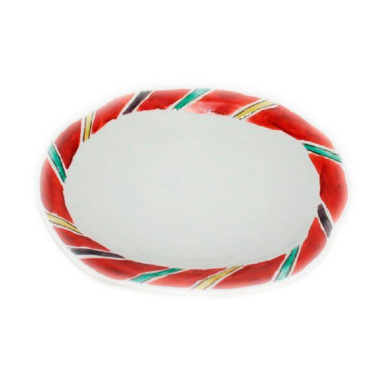 [Eisyou] 8" oval dish with mamdo pattern