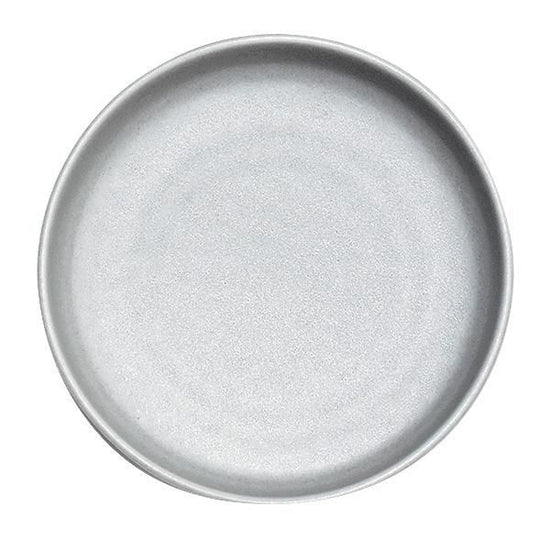 Cuisine Gray Matte Spume S Grayish Western Tableware Round Plate Made in Japan Minoyaki Stylish Modern