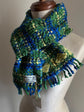 Handwoven tweed scarf | mid ♡♤ ♭70 [made with apparel leftover yarn]