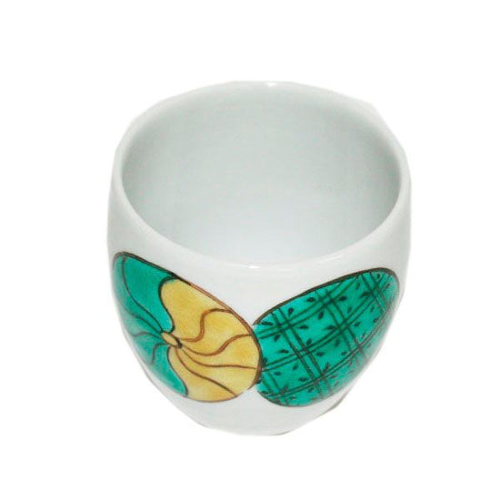 [Eisyou] (Lu) Soup Cup with Blue Handles and Rounded Pattern