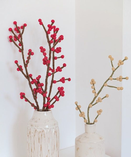 Felt flower (branch & bud, 2 colors) M16-2504