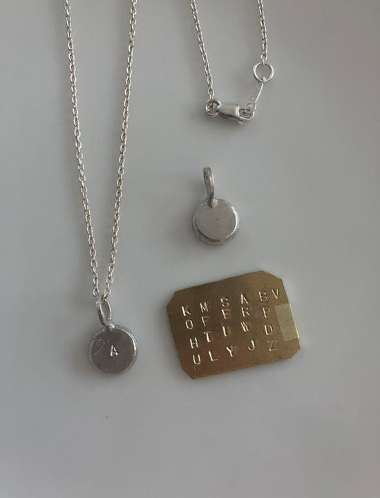 [silver950] initial necklace "A-Z" length you can choose, order silver necklace silver