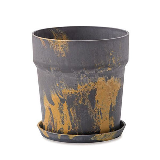 81043 [PLUS THE GREEN] Urban plant pot, sesame/lemon