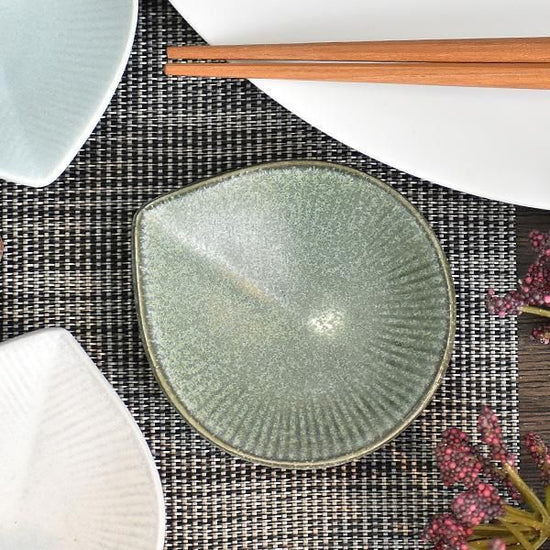 Moa Kiln Changed Green Petit Small Dish, Green Type, Western Tableware, Round Dish, Small Dish, Made in Japan, Minoyaki, Cafe Style, Stylish, Modern