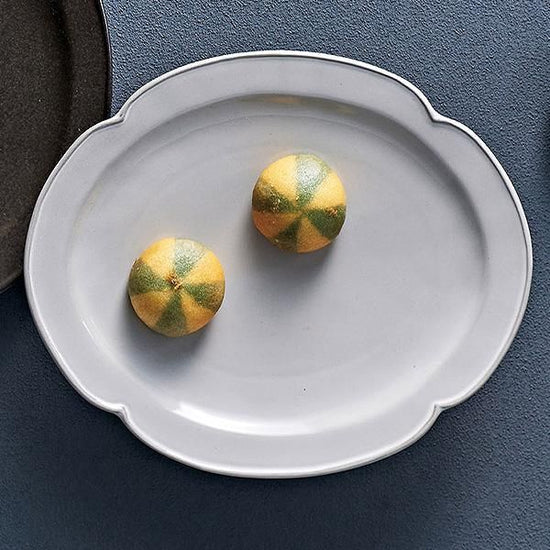 DEPRE White Oval Plate L White Tableware, Western Tableware, shaped plate, made in Japan, Minoyaki