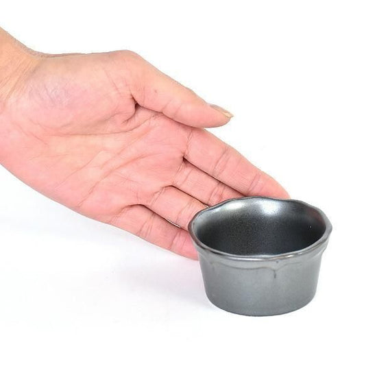 Noir 7cm small bowl, black type, Western tableware, small bowl, petit bowl, made in Japan, Minoyaki, stylish