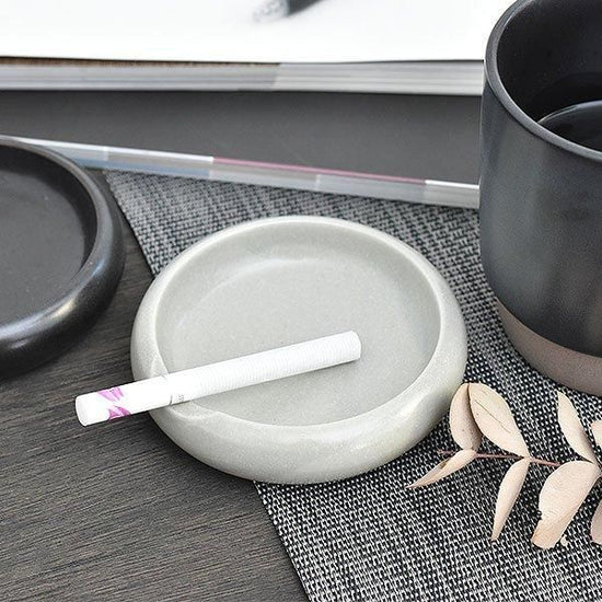 Gray mat ashtray, daily necessities, ashtray, made in Japan, Minoyaki, café style, stylish, modern