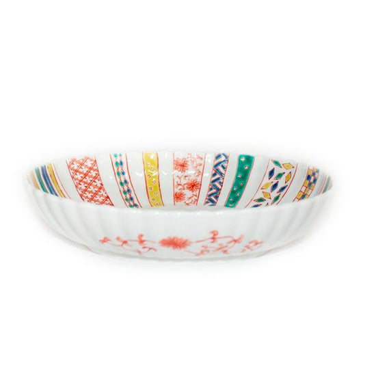 [Eisyou] 9" oval bowl with design of small pattern (limited edition)