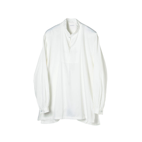 SOWBOW SHIRT -C (MANDARIN COLLAR Pullover) WHITE