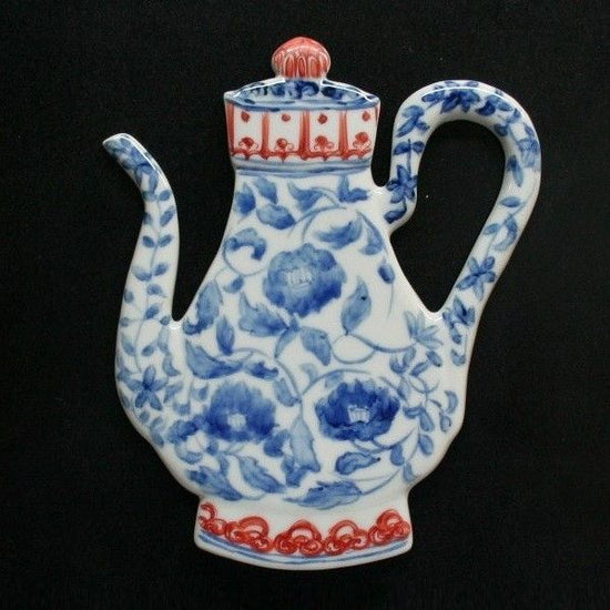 [Eisyou] Ceramic frame in the shape of a jar, underglaze blue