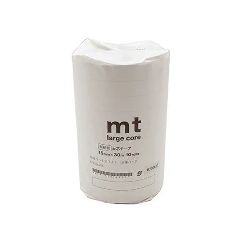 mt Large Core Masking Tape (10-Pack) – Matte White, 15mm×30m