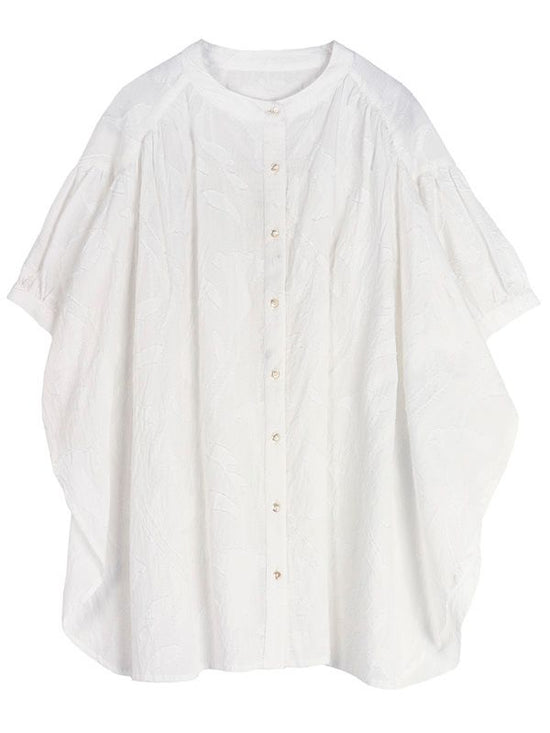 Lily and eagle cut jacquard blouse (4 colors) [expected to arrive in mid-April].