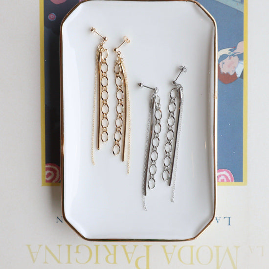 Figaro chain tassel pierce/earring