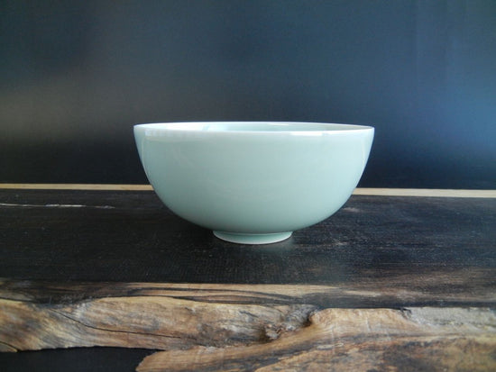 Celadon Porcelain Flat Vessel used for serving sake, miso, soy sauce, etc.