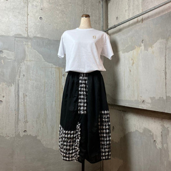 Salt-Shrunk Overdyed Tuxedo Skirt (made to order)