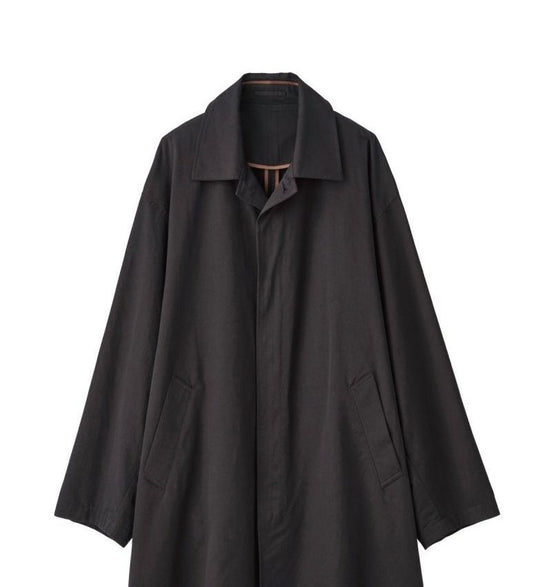 High End- washer long Soutien Collar Coat/Black