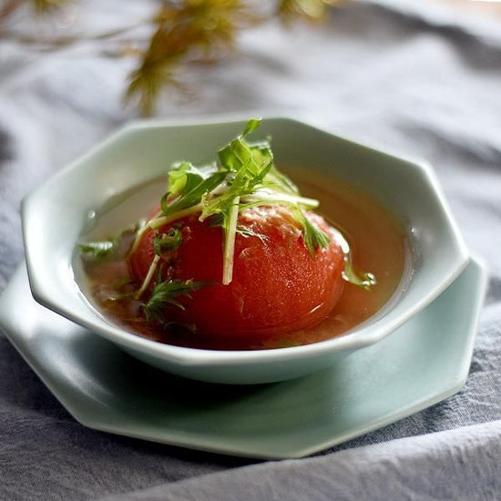 Meimei Octagonal 14.5 Tori Bowl, blue type, Japanese tableware, small bowl, made in Japan, Minoyaki