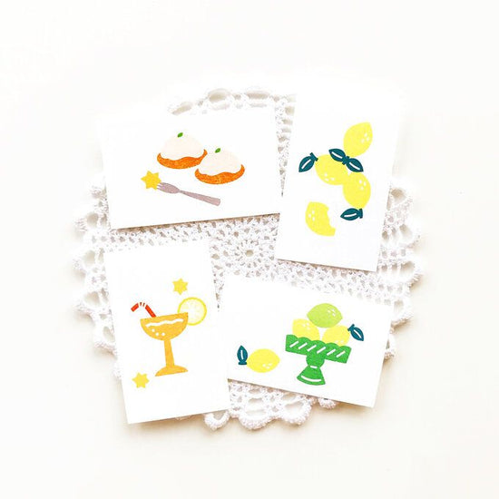 Business card size] Lemon illustration card set