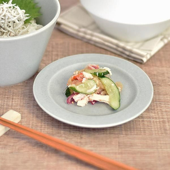 Cuisine Gray Matte Multi Bowl Lid Grayish Western Tableware Round Bowl Made in Japan Minoyaki Stylish Modern